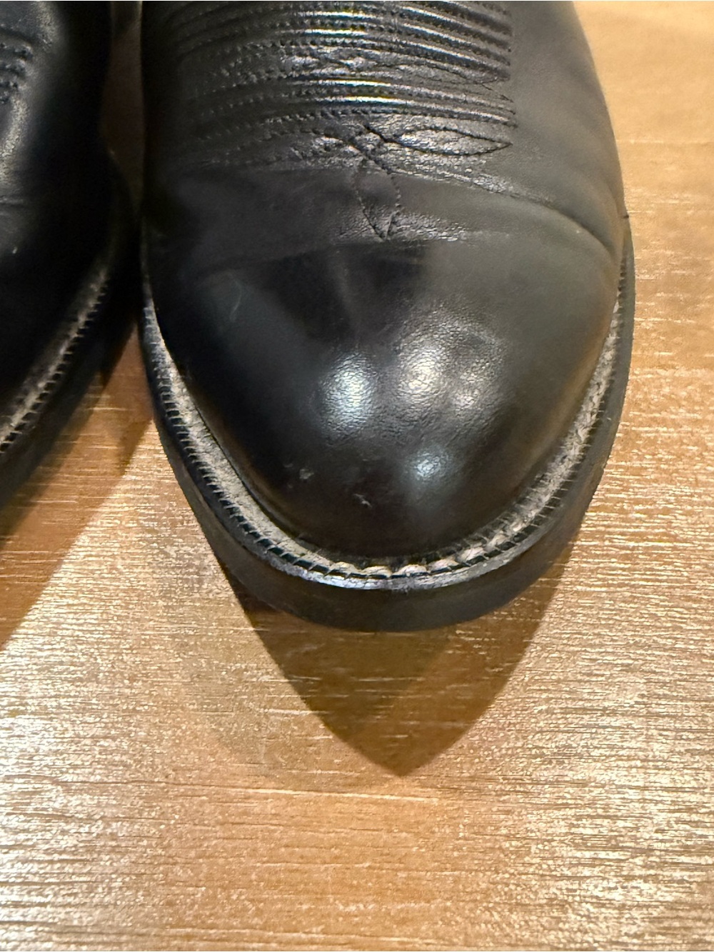 Ariat Men’s Legend Cowboy Boots Black Embroidered Round Toe Sz 13D *FLAW* - Picture 4 of 16
